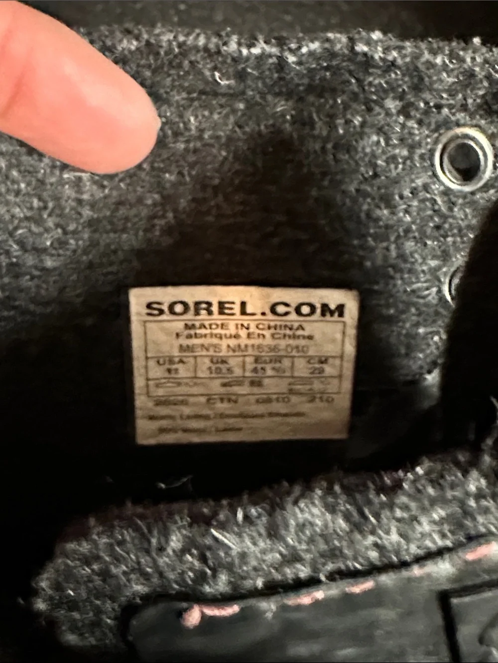 SOREL Men’s Black Lace-Up Waterproof Boots